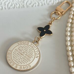 Upcycled White & Gold Trunks&Bag LV BagCharm/Keychain
